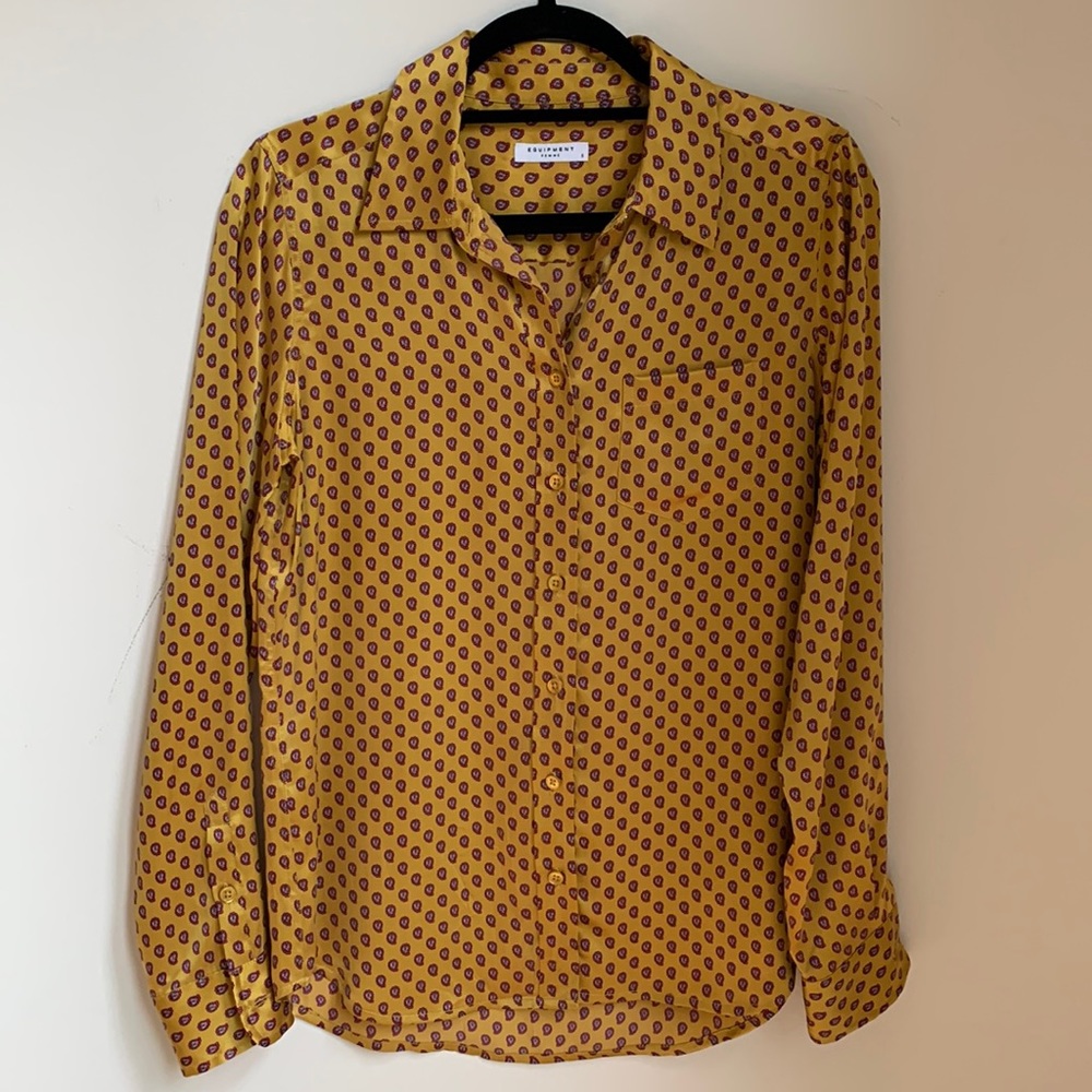 NWOT Equipment Button Down Silk Blouse